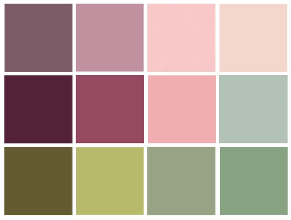 Sowing Seeds Curated Bundle | Rich Tones | Pink Purple Green Solid Quilt Fabrics | Various Art Gallery Fabrics