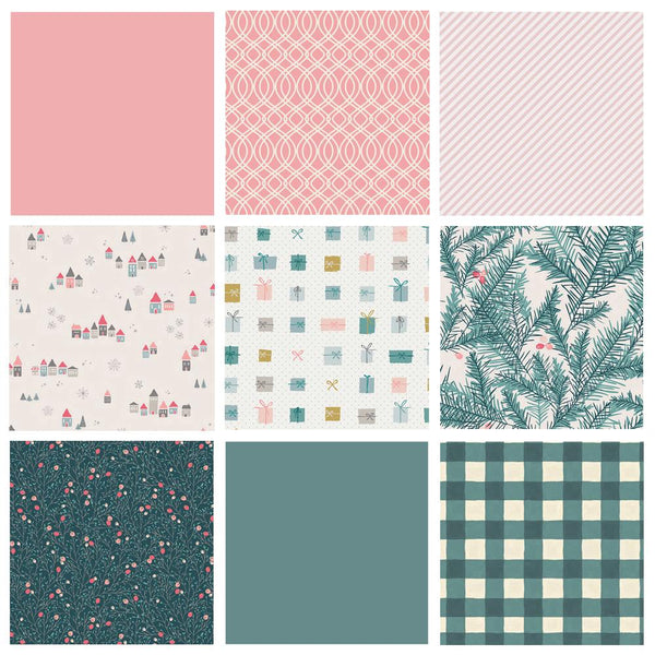 Branching Out Curated Bundle | Christmas Fabrics in Red Green Pink | Holiday Bundle | Various Art Gallery Designers and Collections