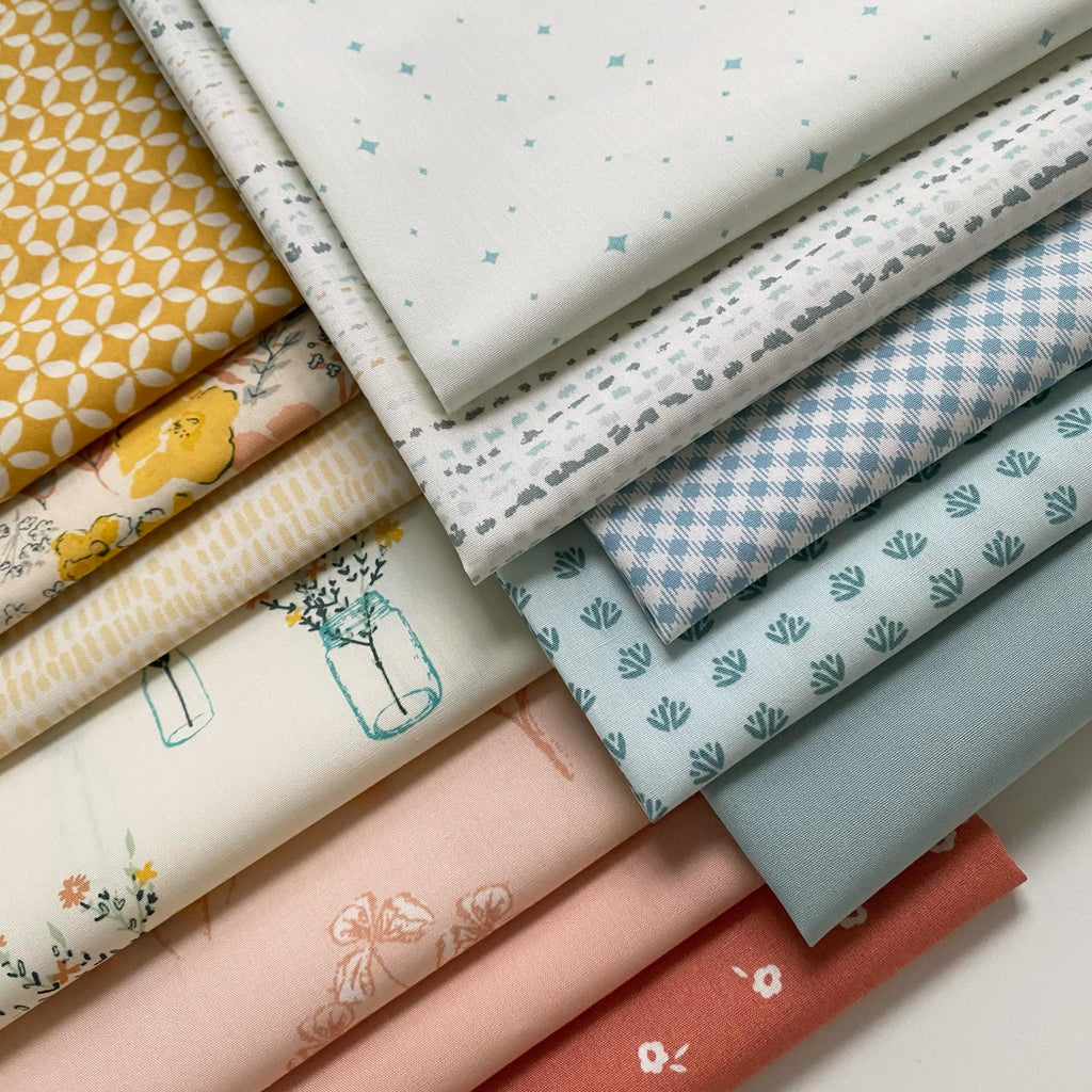 Kitchen Table Curated Bundle | Blue Peach Yellow Floral Fabric | Shine On Sharon Holland | Various Art Gallery Collections and Designers