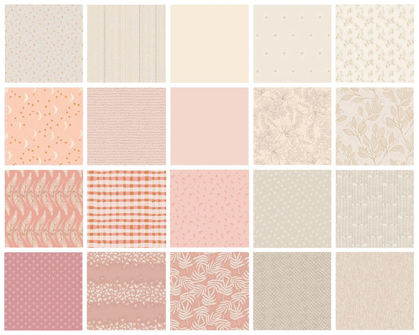 A Bit Cheeky Curated Bundle | Pink Peach Ivory Beige  Floral Fabrics | Various AGF Designers and Collections