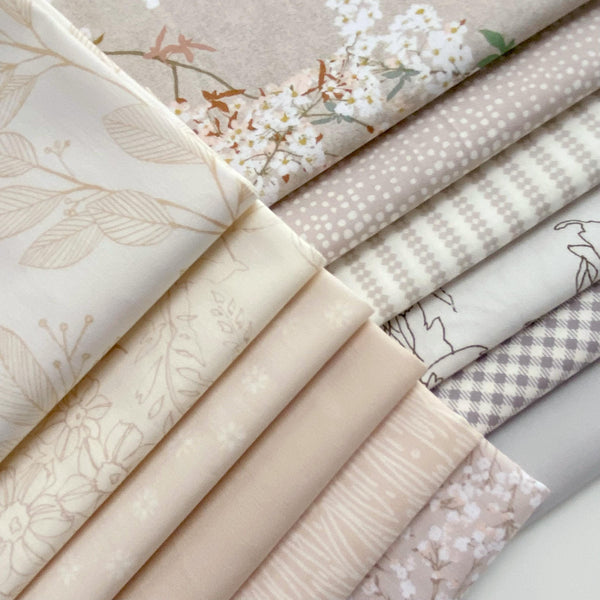 Standing Still Curated Bundle | Neutral Quilt Fabric | Various Art Gallery Fabrics and Designers