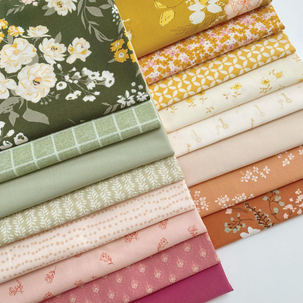 Spring Into Action Curated Bundle | Sienna Green Pink Floral Quilt | Various AGF Collections and Designers