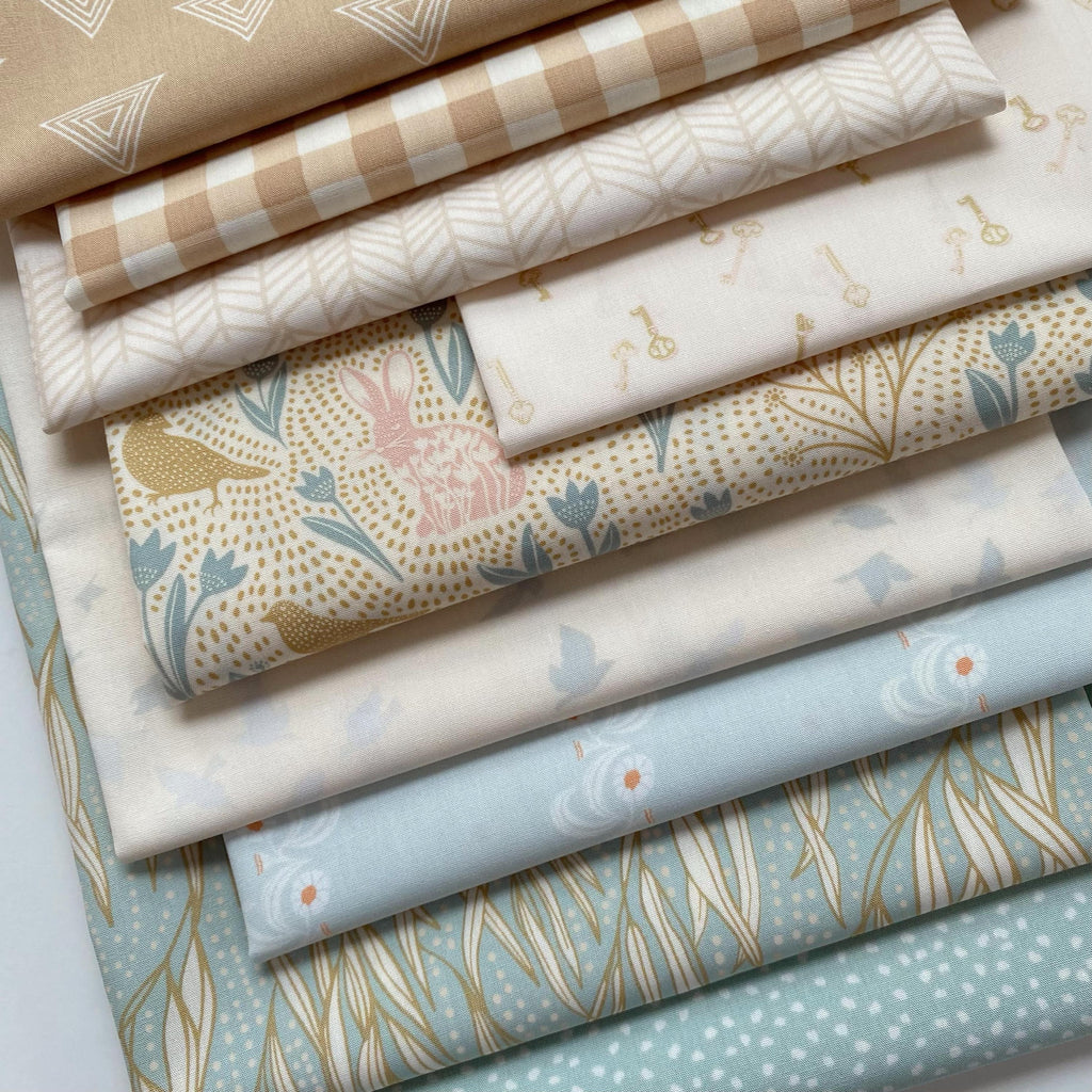 The Height of Summer Curated Bundle | Bees Birds Blue Beige | Soft Colors | Various Art Gallery Fabrics and Designers