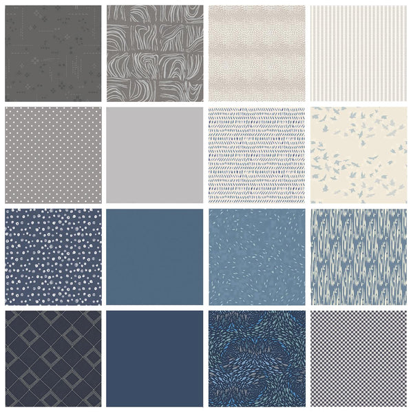 The Sky's the Limit Curated Bundle | Monochromatic Colors | Blue Gray | Various AGF Prints and Solids