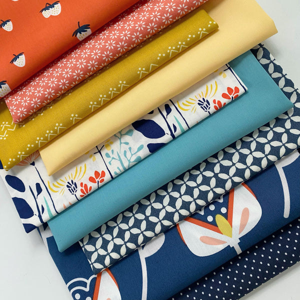 A Slice of Summer Curated Fabric Bundle | Various Art Gallery Prints | Beach Blanket | Strawberries | Fat Quarter Bundle | Half Yard Bundle