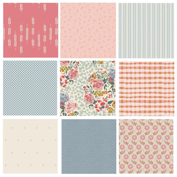 Pink and Blue Floral Quilt Bundle | Rosewood Fusion | Feminine Fabrics with Roses | Various Art Gallery Fabrics and Designers