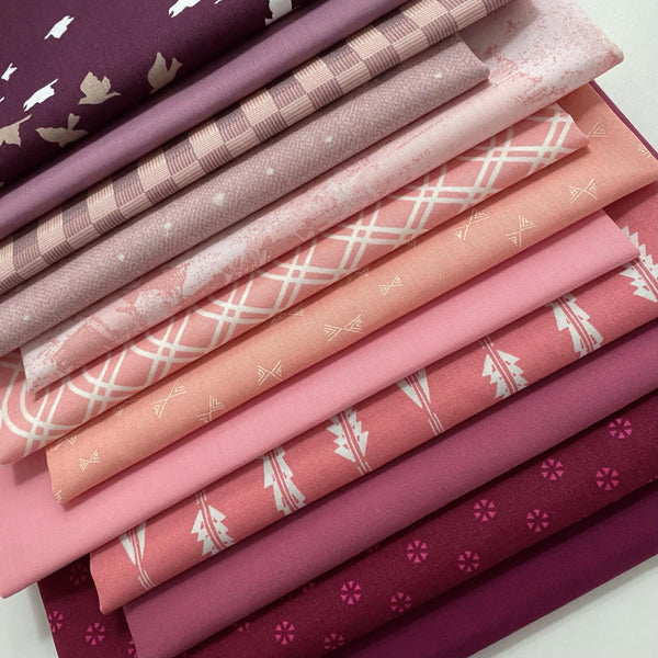 Plum Assignment Curated Bundle | Pink Purple Quilt Fabric | Various Art Gallery Fabrics and Designers