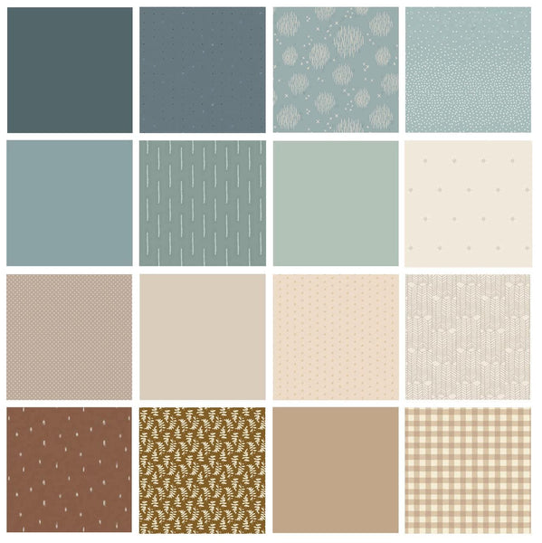 Smooth Moves Curated Quilt Bundle | Dusty Blue and Neutral Colors | Geometrics | Various AGF Designers and Collections