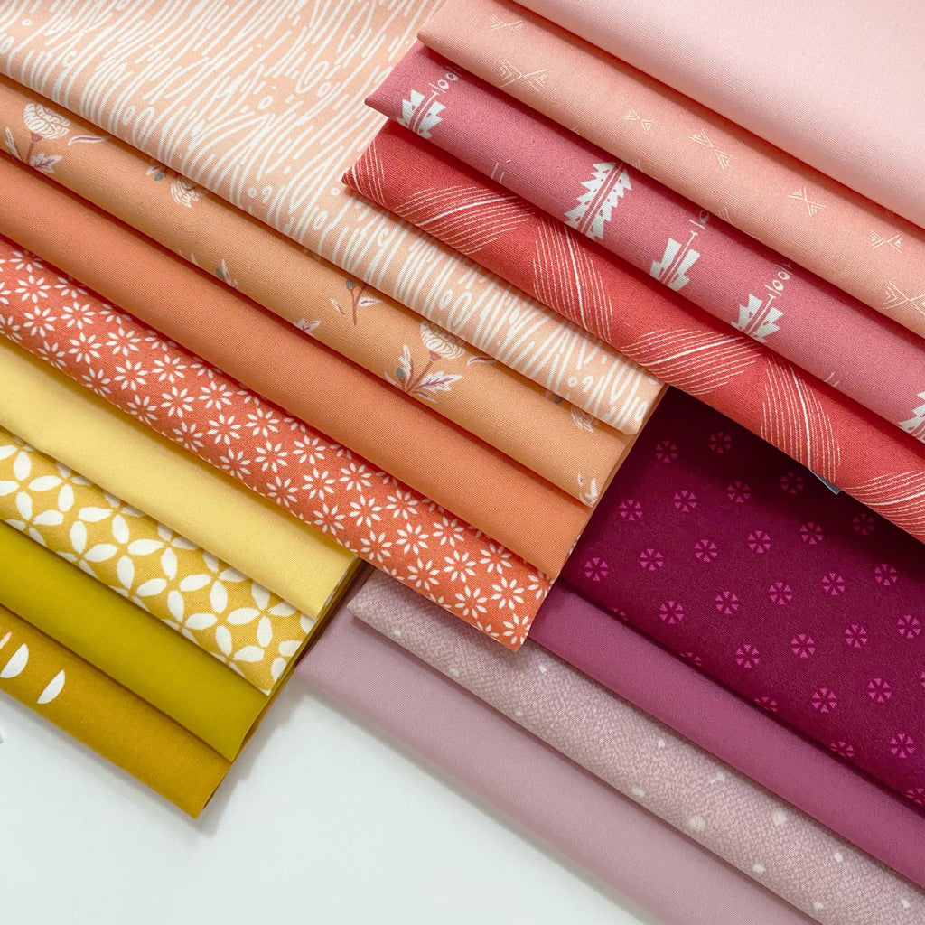 Warm Embrace Curated Quilt Bundle | Yellow Orange Pink Purple | Various AGF Designers and Collections