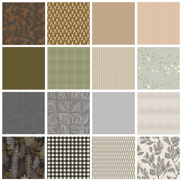 The Pace of Nature Curated Quilt Bundle | Bonnie Christine AGF Studio | Neutral Colors | Tan Ivory Dark Gray | Various AGF Fabrics
