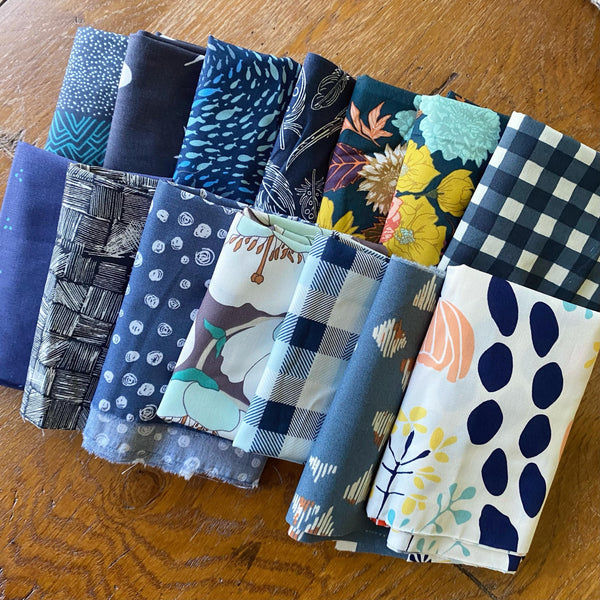 Navy Art Gallery Fabrics Scrap Bag | Various AGF Designers and Collections